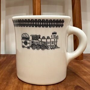 Vintage Homer Laughlin Hamburger Choo Choo Coffee Mug Cup USA